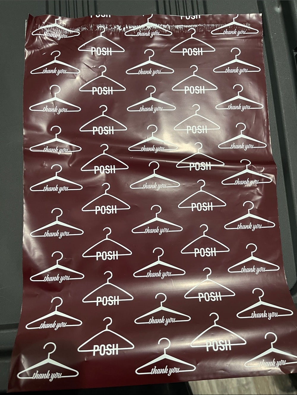 Posh burgundy Maroon Shipping 10x13 Bag with Hanger Design x20